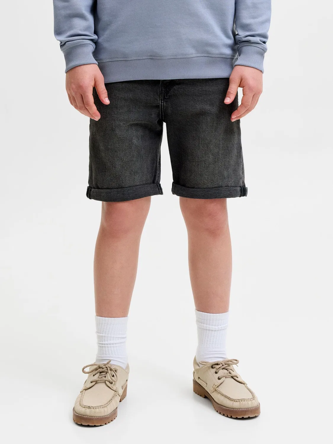 Шорты джинсовые черный Jack & Jones Junior, черный — фото 3