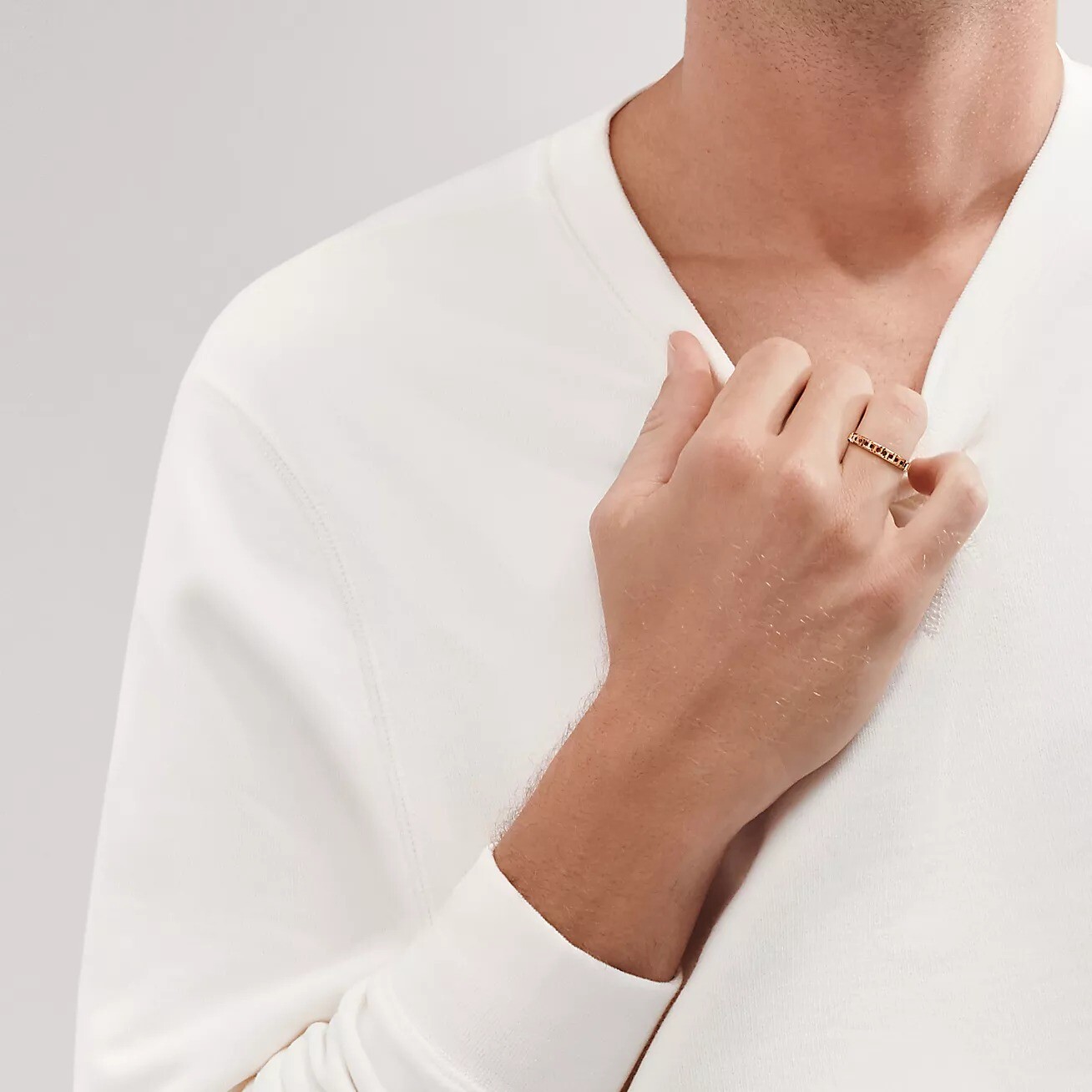 Кольцо Tiffany & Co. True Narrow, розовое золото — фото 4