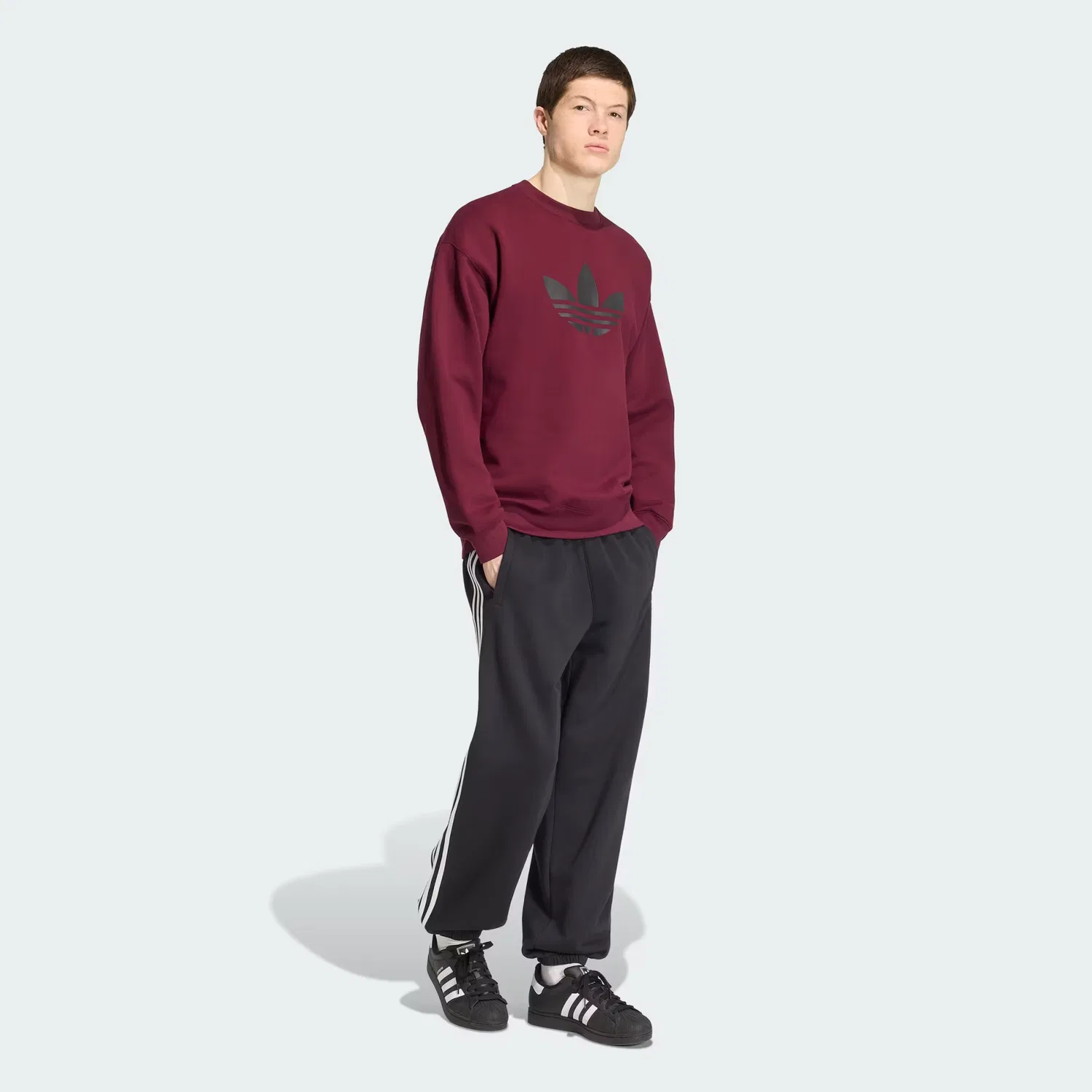 Мужские спортивные брюки на манжетах Adicolor 3-Stripes Cuffed Sweatpant, Adidas Originals, черный — фото 3