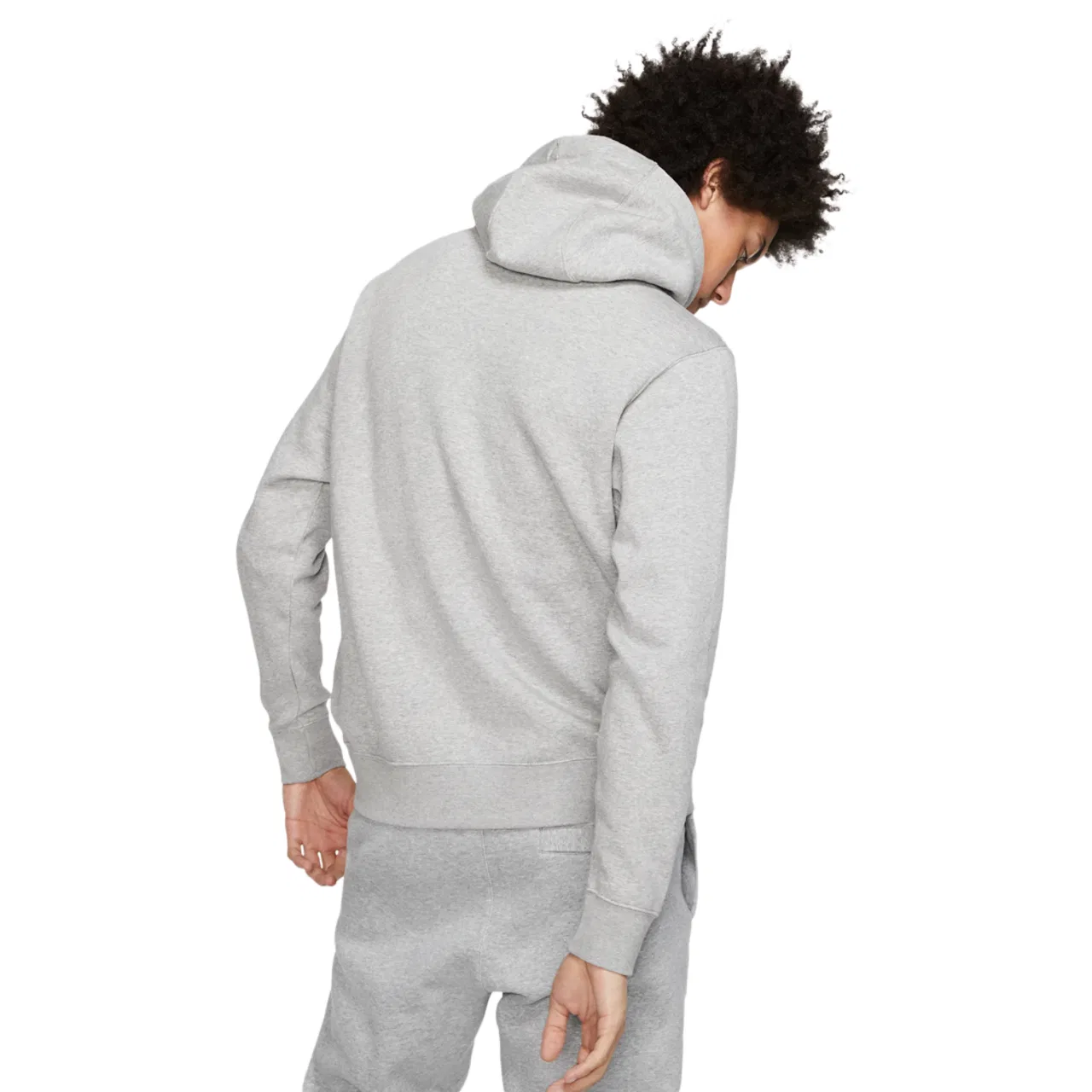 Мужское худи GX Club Nike, цвет Dark Grey Heather/White — фото 3