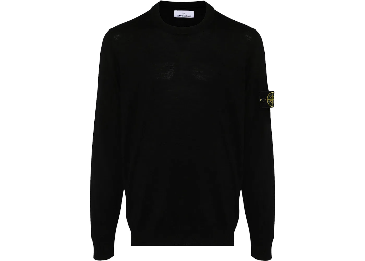 Мужской свитер с вязаным узором Stone Island Knit, Black