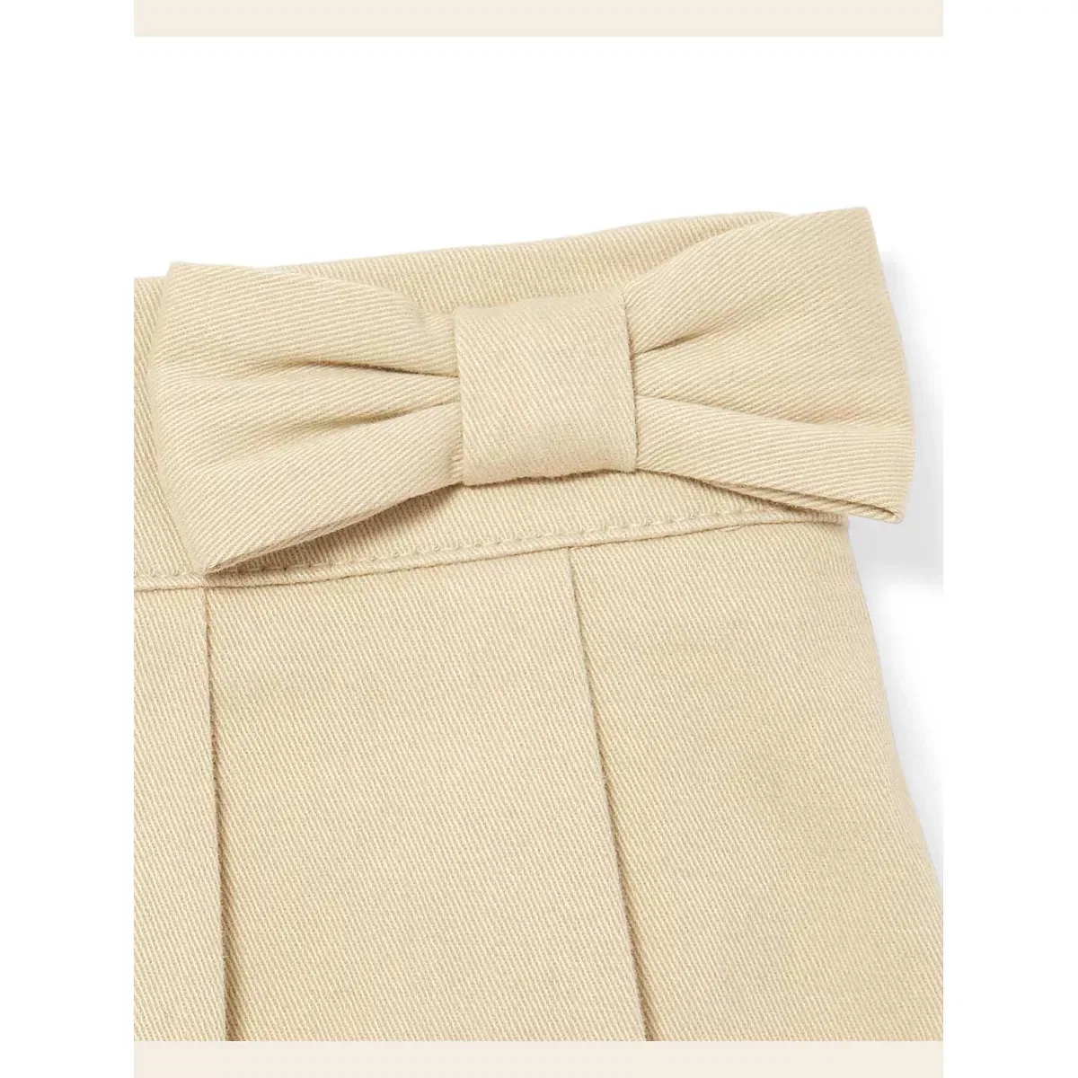 Детская юбка-шорты с бантом Twill Woven Pull On Pleated Skort The Children's Place, Tan — фото 2