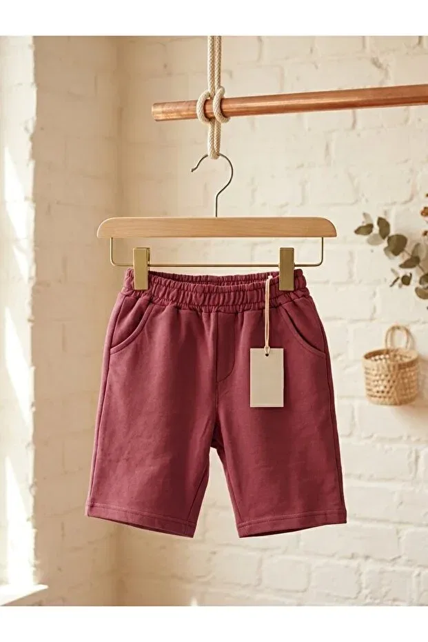 Детские шорты для девочек хлопковые Grimelange-Mustard-Cherry Monvoi Kids, Multicolor — фото 4