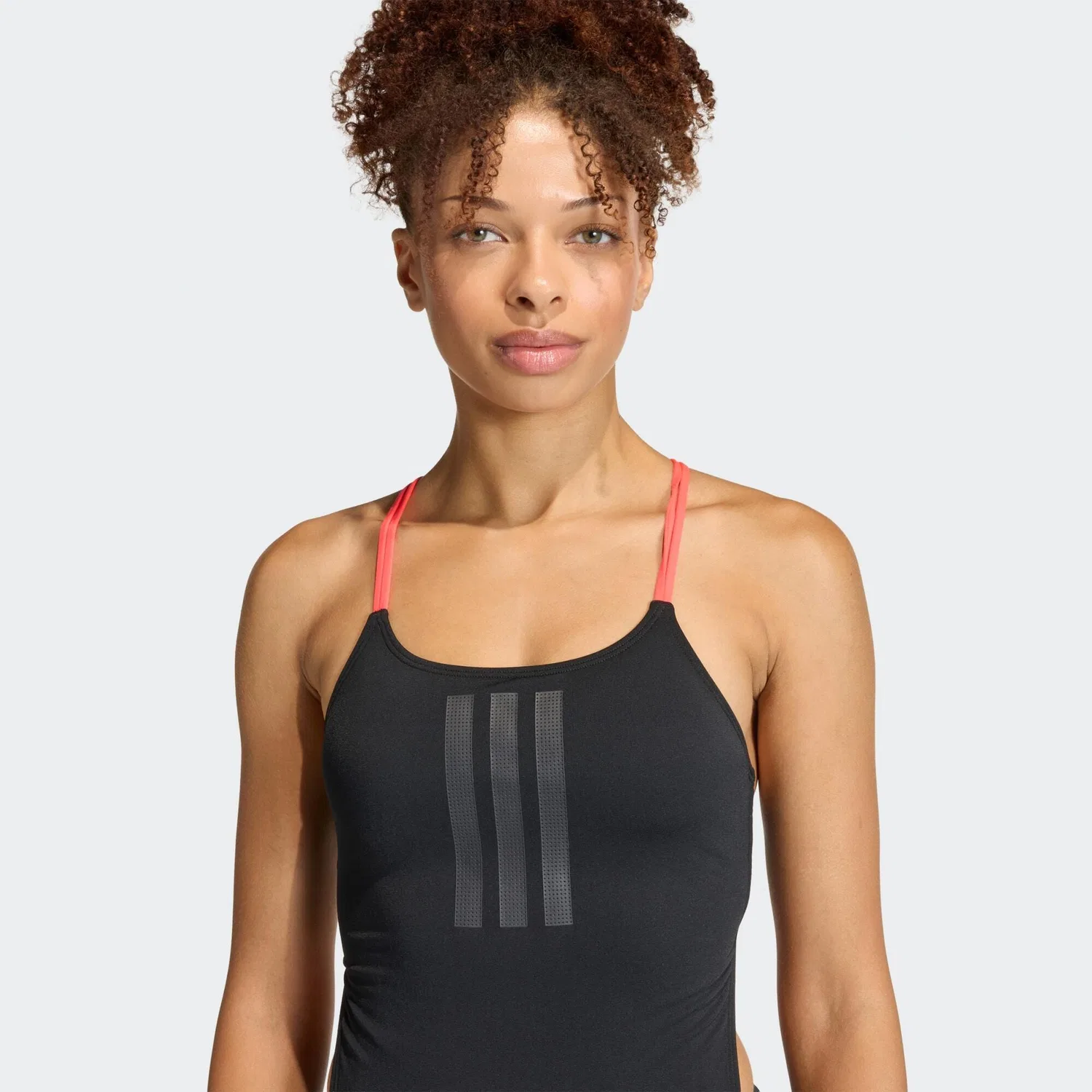 Женский слитный купальник с открытой спиной Ripstream 3-Streifen Tie Back Adidas, Schwarz — фото 4