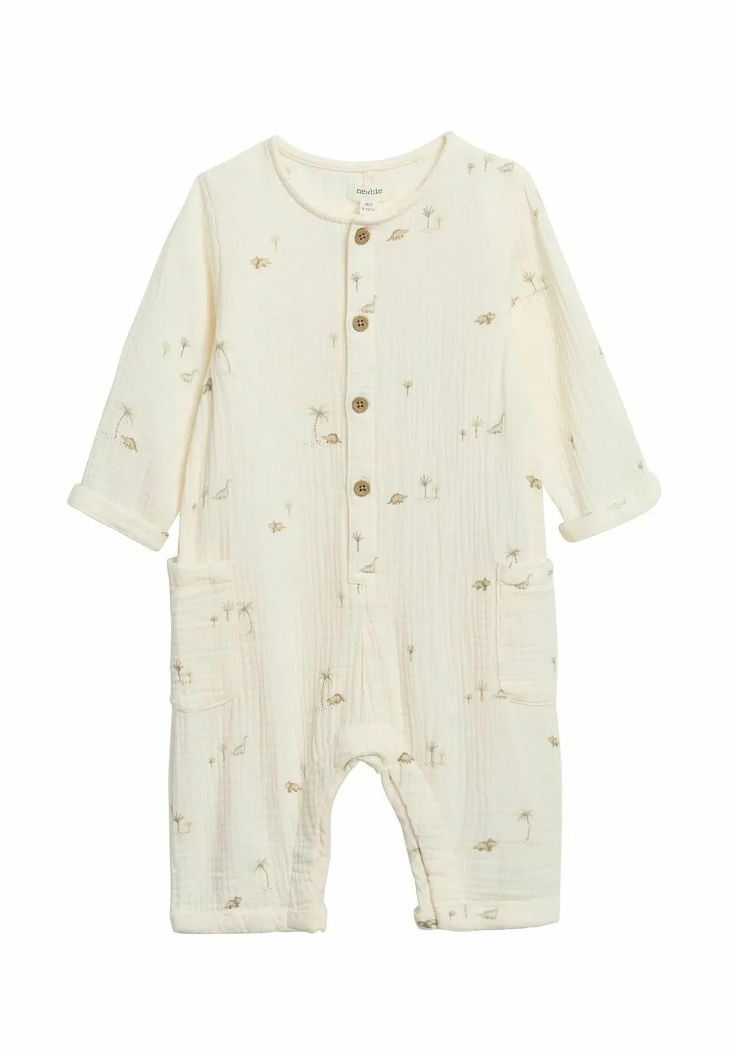 Комбинезон из тканого муслина, унисекс - комбинезон Newbie, Off-White — фото 3