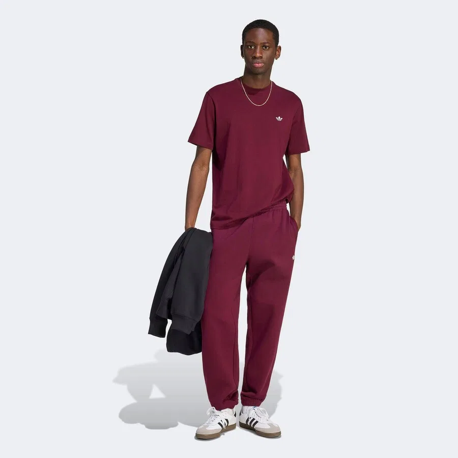 Зауженные брюки ADIDAS ORIGINALS бордового цвета