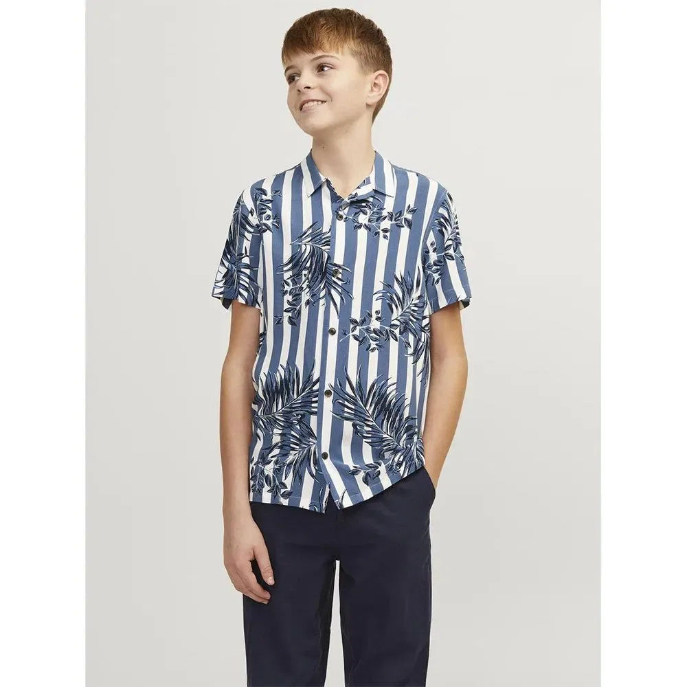 Рубашка с коротким рукавом Jack & Jones, синий