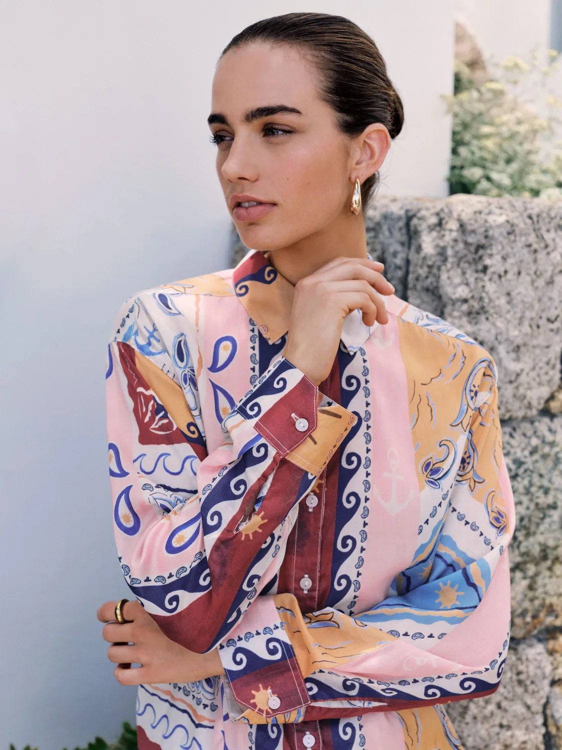 Рубашка с принтом Scarf Print Next, Мультиколор — фото 4