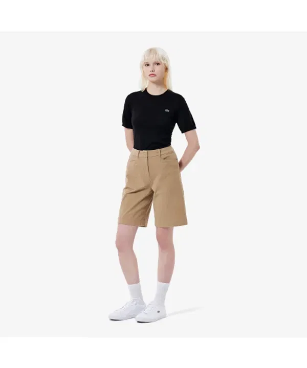 Свитер женский Lacoste 031, из мягкой шерсти, бежевый — фото 4