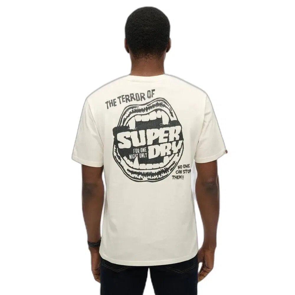Женская свободная футболка с принтом B-Movie Superdry, Weiß — фото 3