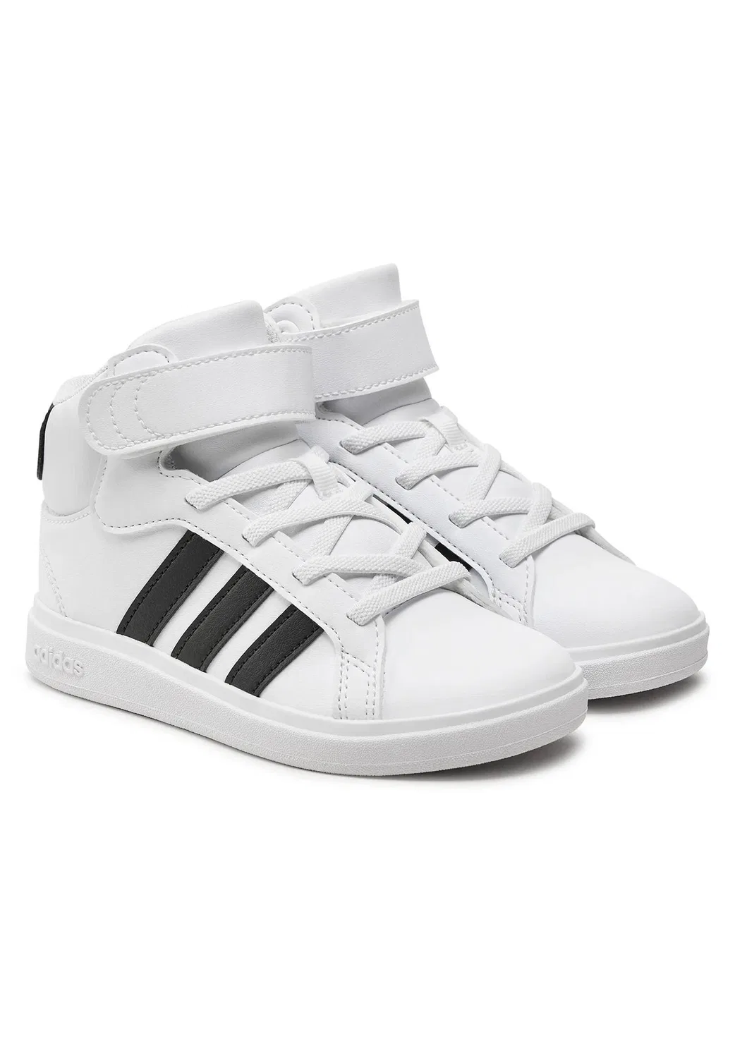Детские кроссовки с закрытой пяткой Adidas Grand Court Mid K, Weiß — фото 3