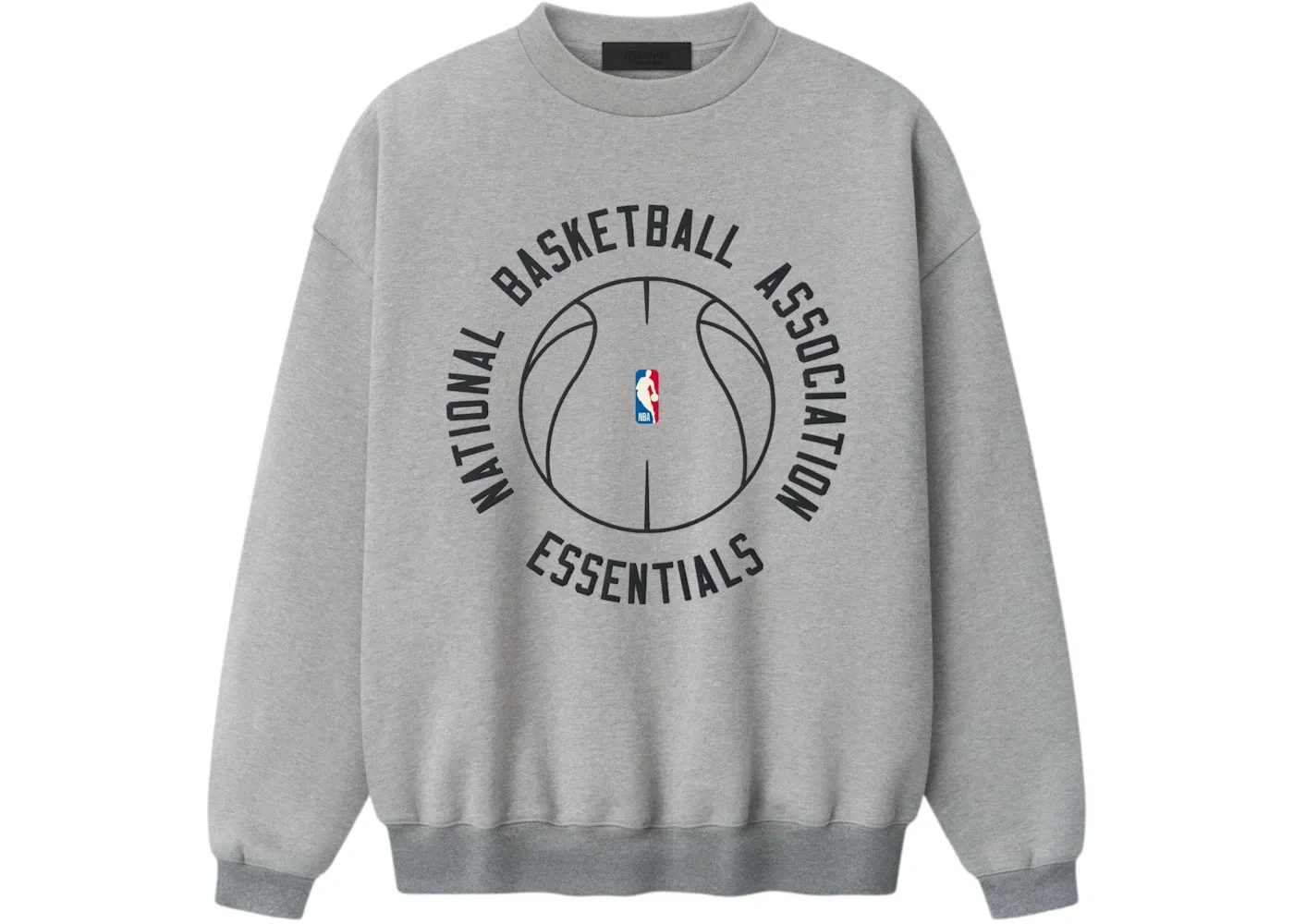 Детский свитшот с принтом Fear of God Essentials NBA x Barkley Hendricks, Concrete Heather