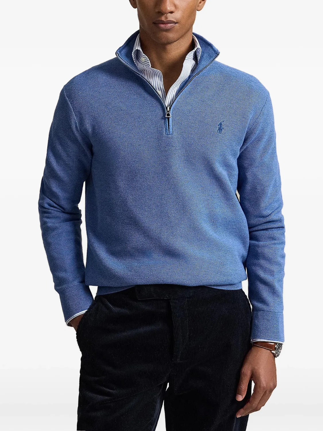 Джемпер на молнии Polo Ralph Lauren, синий — фото 2