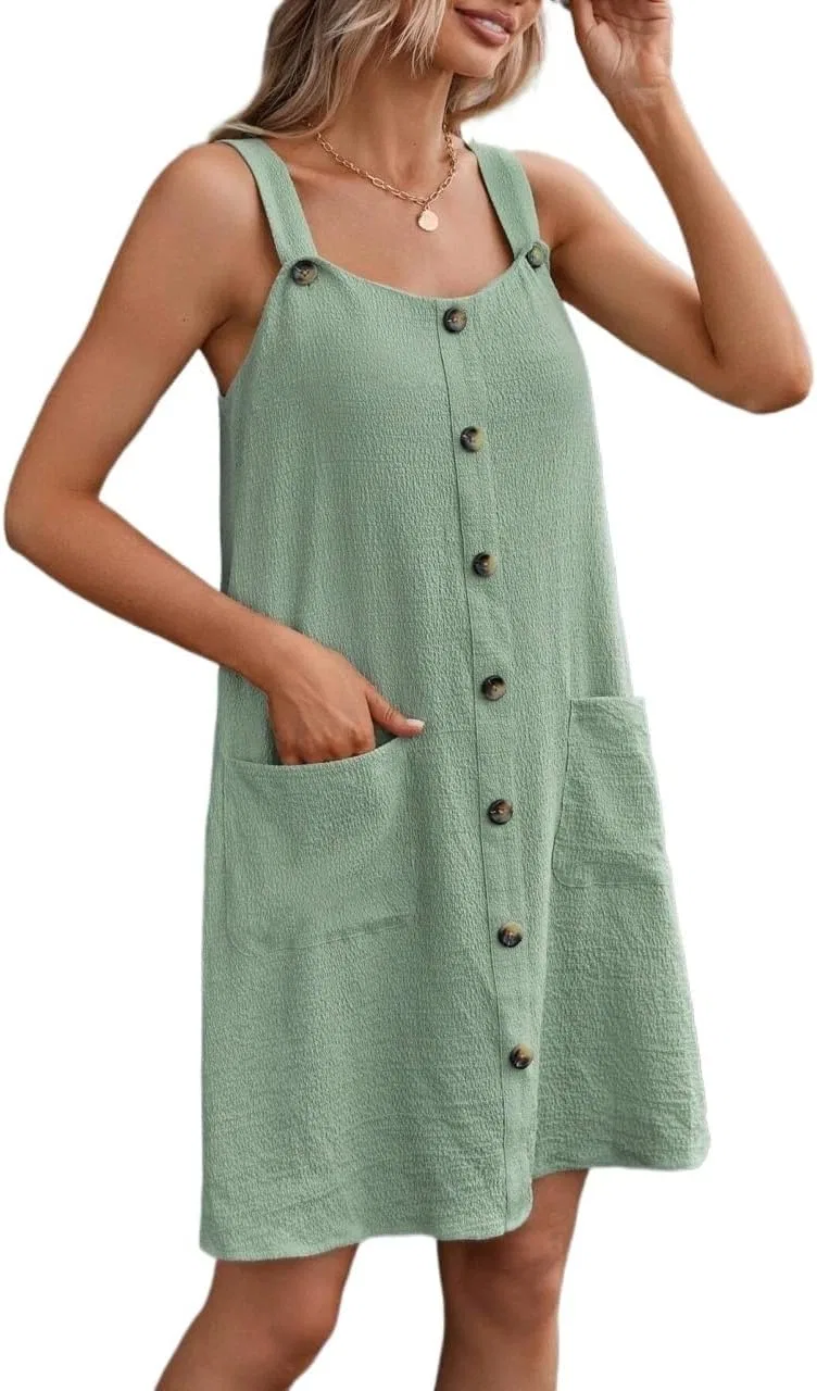 Женское ками-платье на пуговицах, Mint Green