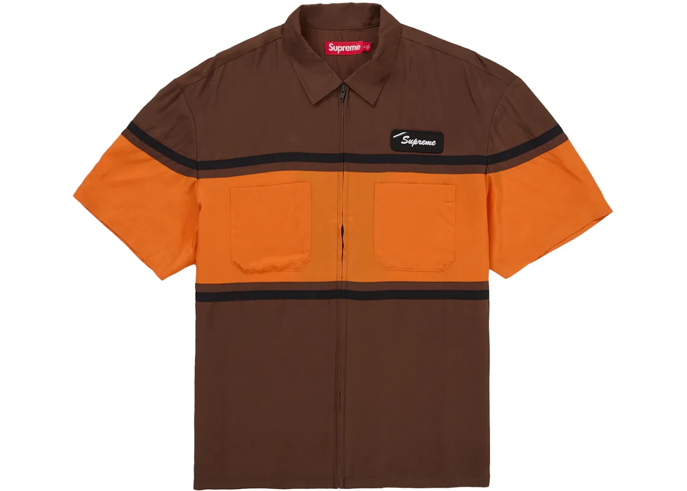 Мужская рубашка с коротким рукавом Supreme, Brown