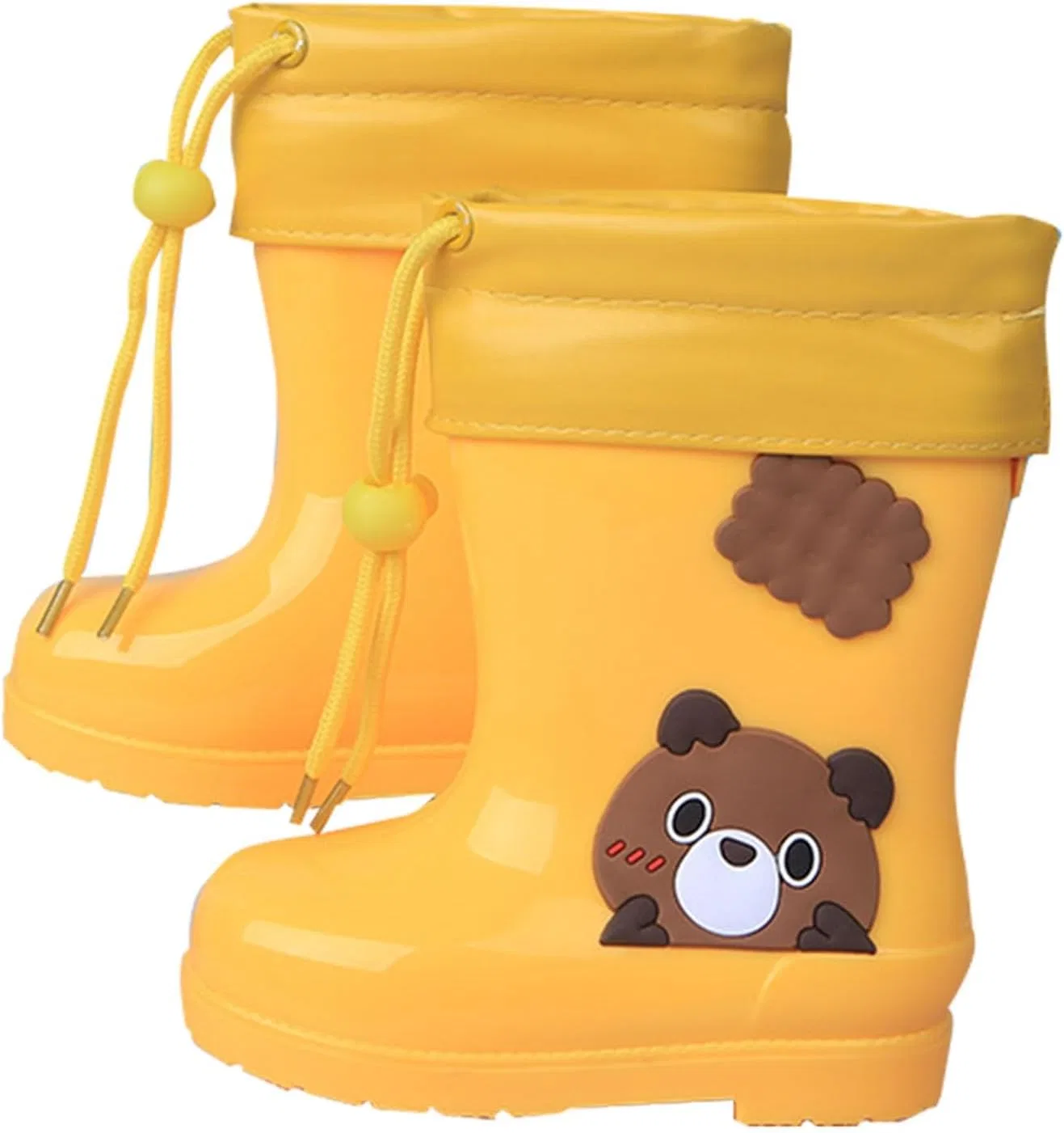 Детские сапоги резиновые с принтом Cartoon Bear Pattern, Yellow