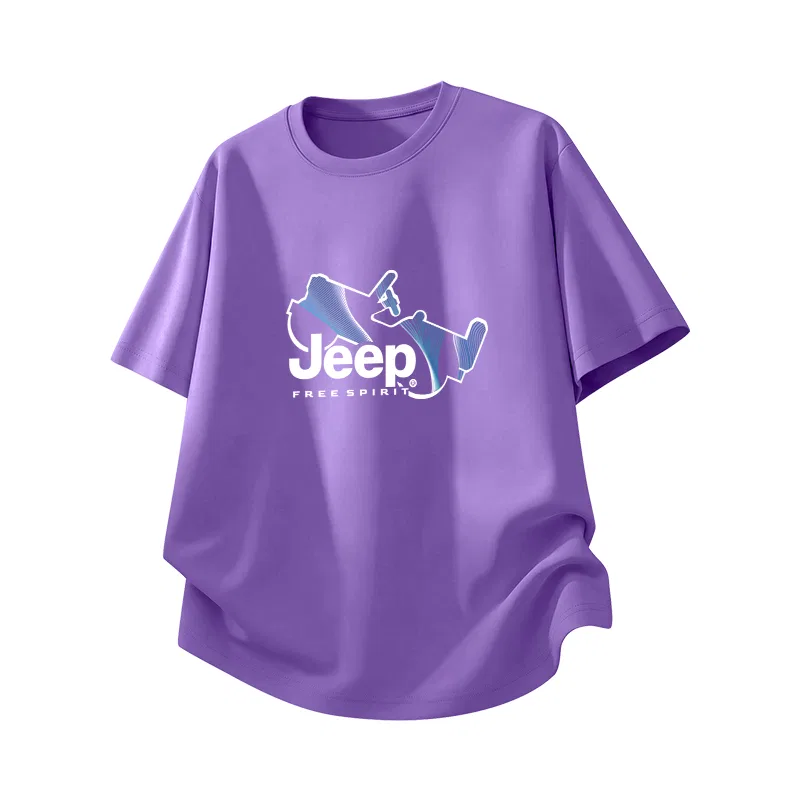 Детская футболка с коротким рукавом Jeep, светло-синий /E синий логотип — фото 4