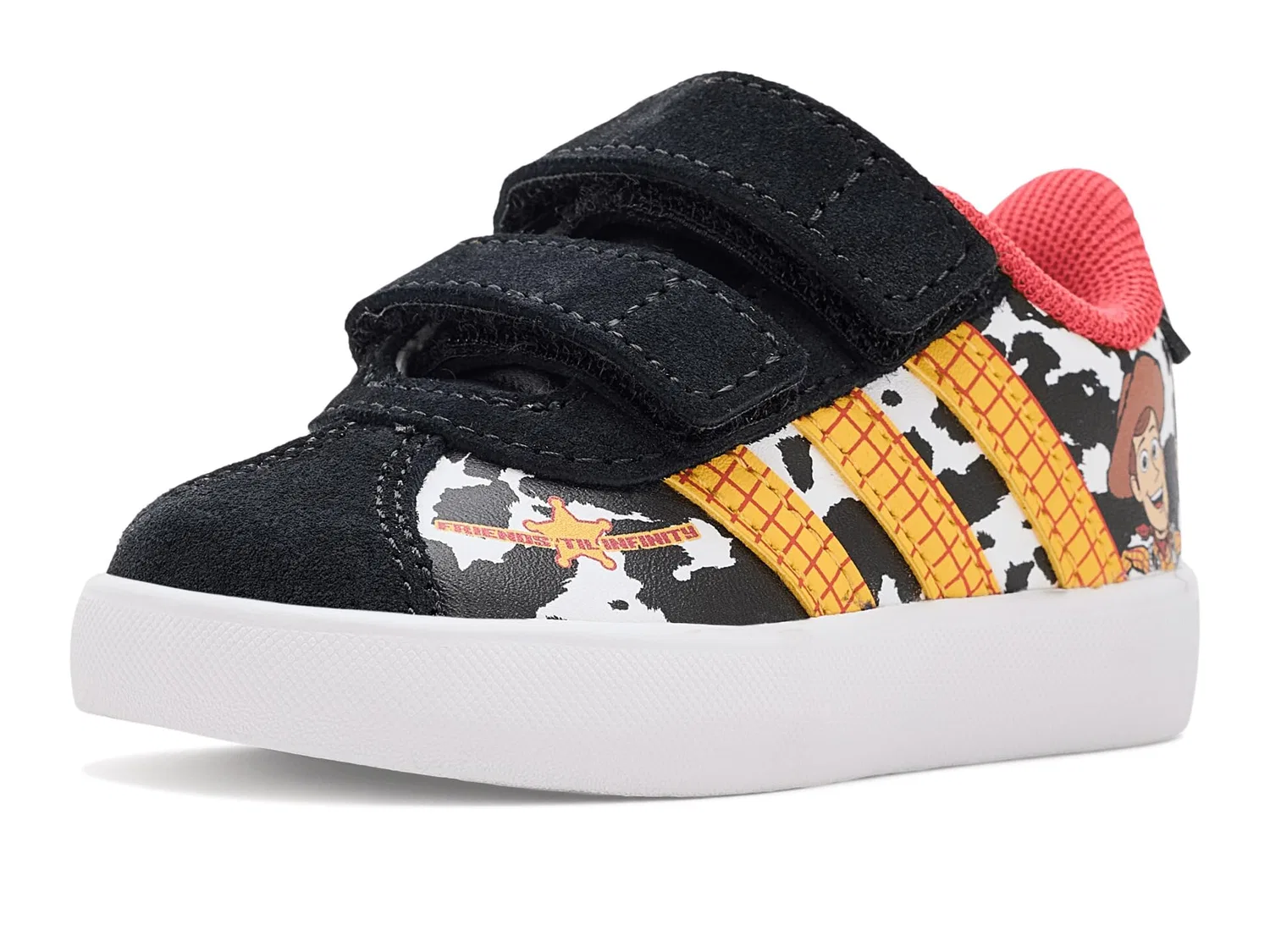 Кроссовки Pixar Vl Court 3.0 Hook & Loop (для младенцев и малышей) Adidas Kids, White/White/Black