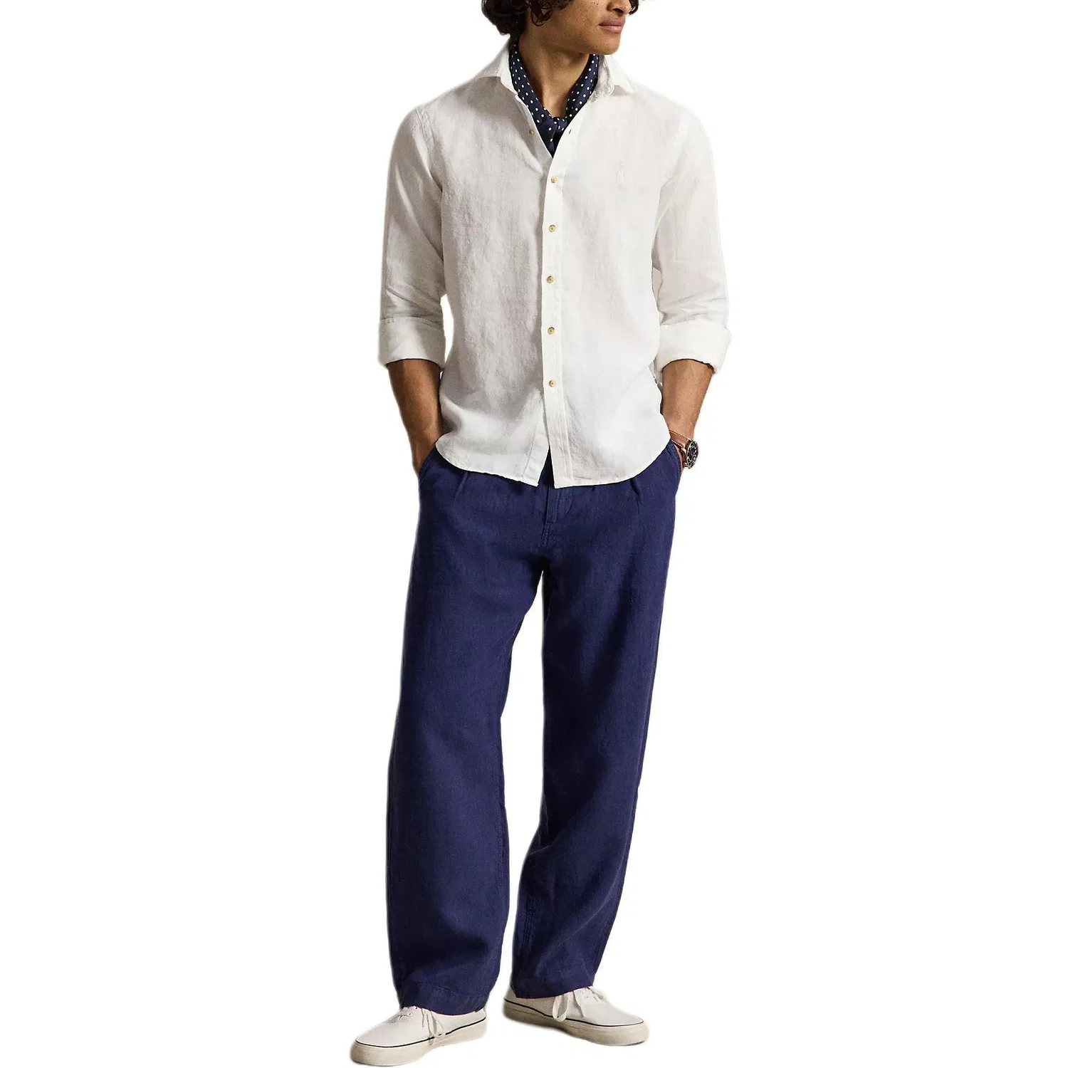 Мужская рубашка с лацканами Porcelain White Polo Ralph Lauren, Porcelain White — фото 3
