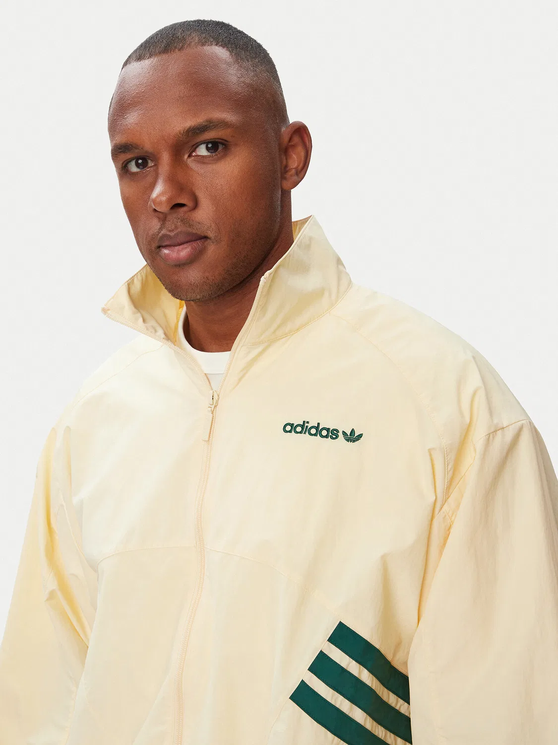 Мужская толстовка стандартного кроя Cutline Tracktop Adidas, кремовый — фото 3