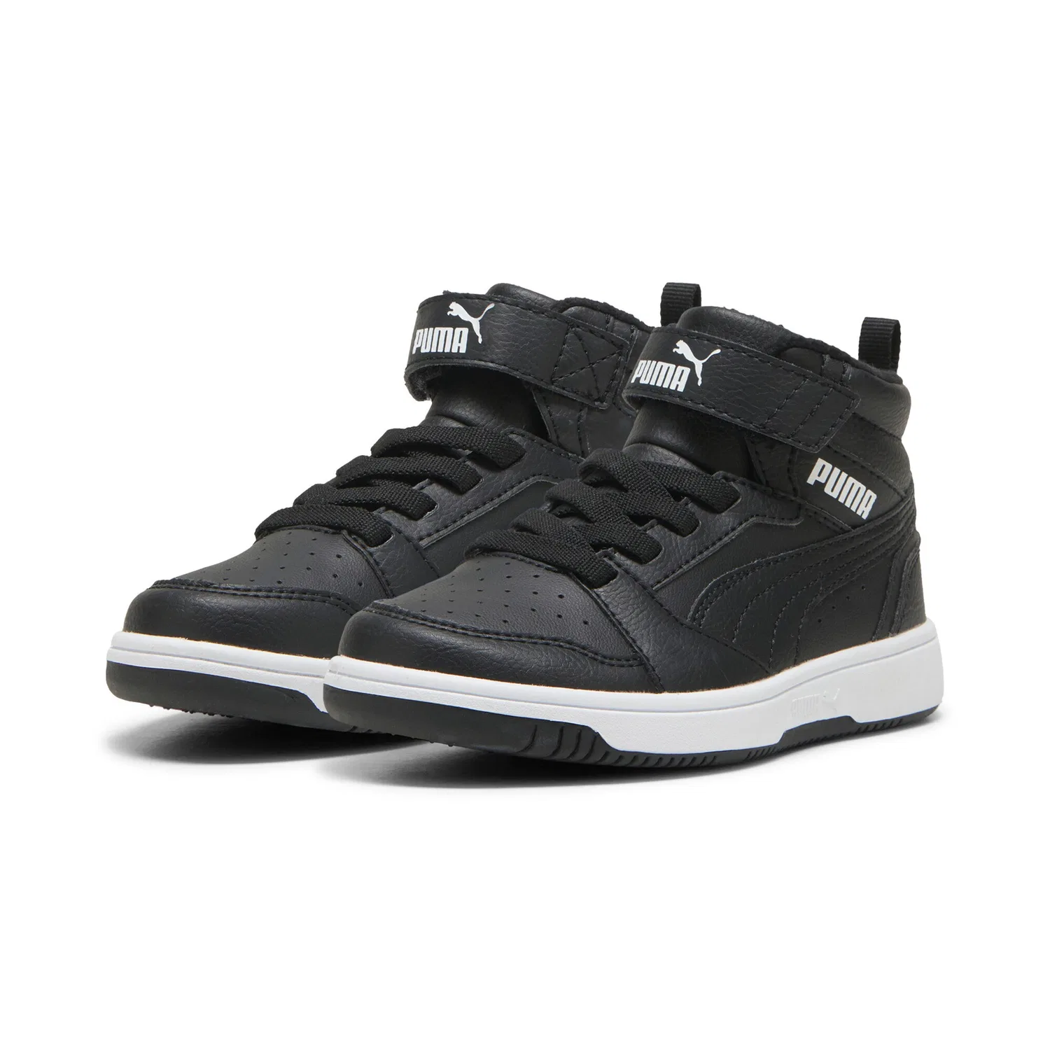 Детские зимние кроссовки с ретро-дизайном PUMA, Black/White