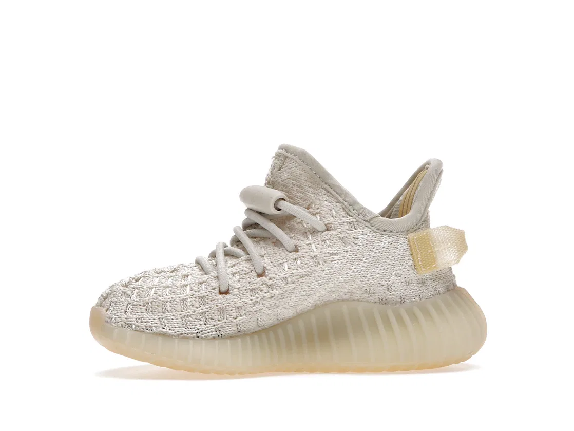 Детские кроссовки с верхом PrimeKnit Adidas Yeezy Boost 350 V2, Light/Light/Light — фото 3