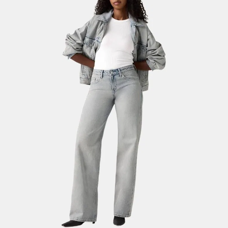 Женские джинсы с принтом Rose Up, Levis, Gray — фото 3