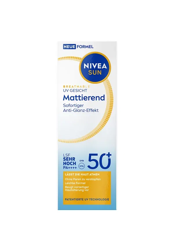 Солнцезащитный крем для лица матирующий SPF 50+ 40ml Nivea transparent 40 мл, прозрачный — фото 4