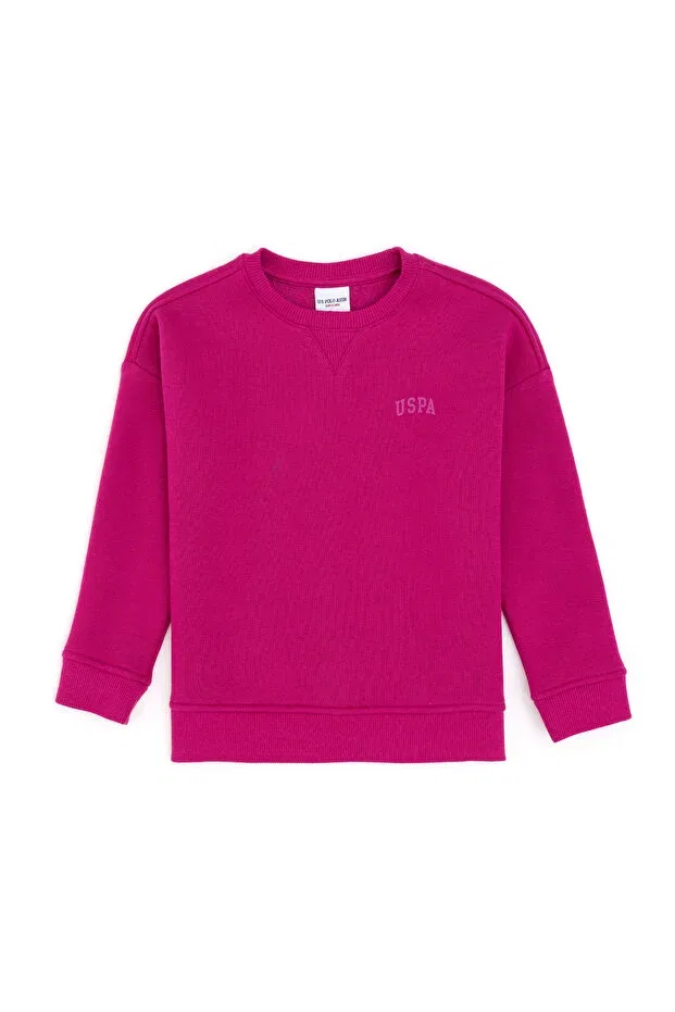 Детское для девочек свитшот с длинным рукавом U.S. Polo Assn., Fuchsia — фото 3