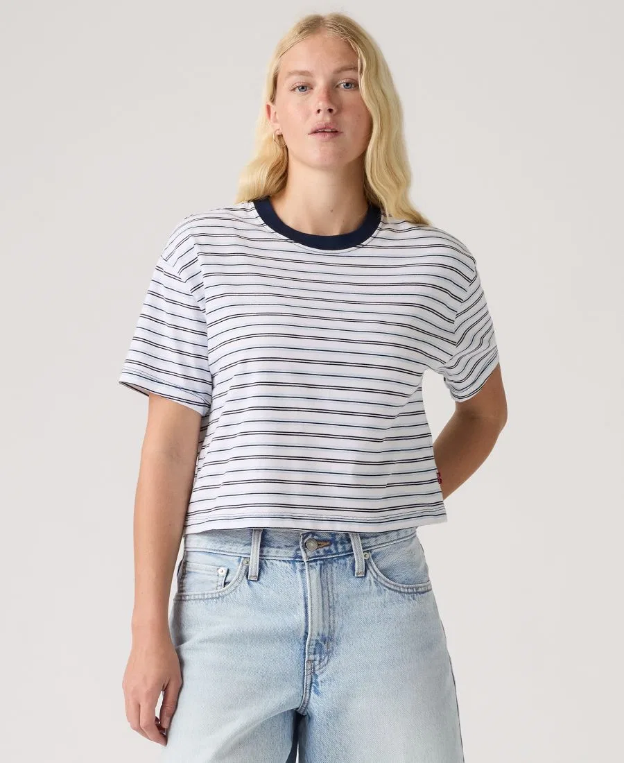 Женская футболка с круглым вырезом и коротким рукавом Levi's, Capricorn Stripe Angel Falls — фото 2