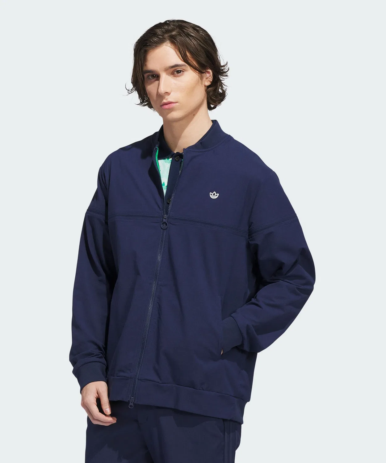 Мужская куртка-бомбер с двухсторонней молнией Adidas Golf, Blue
