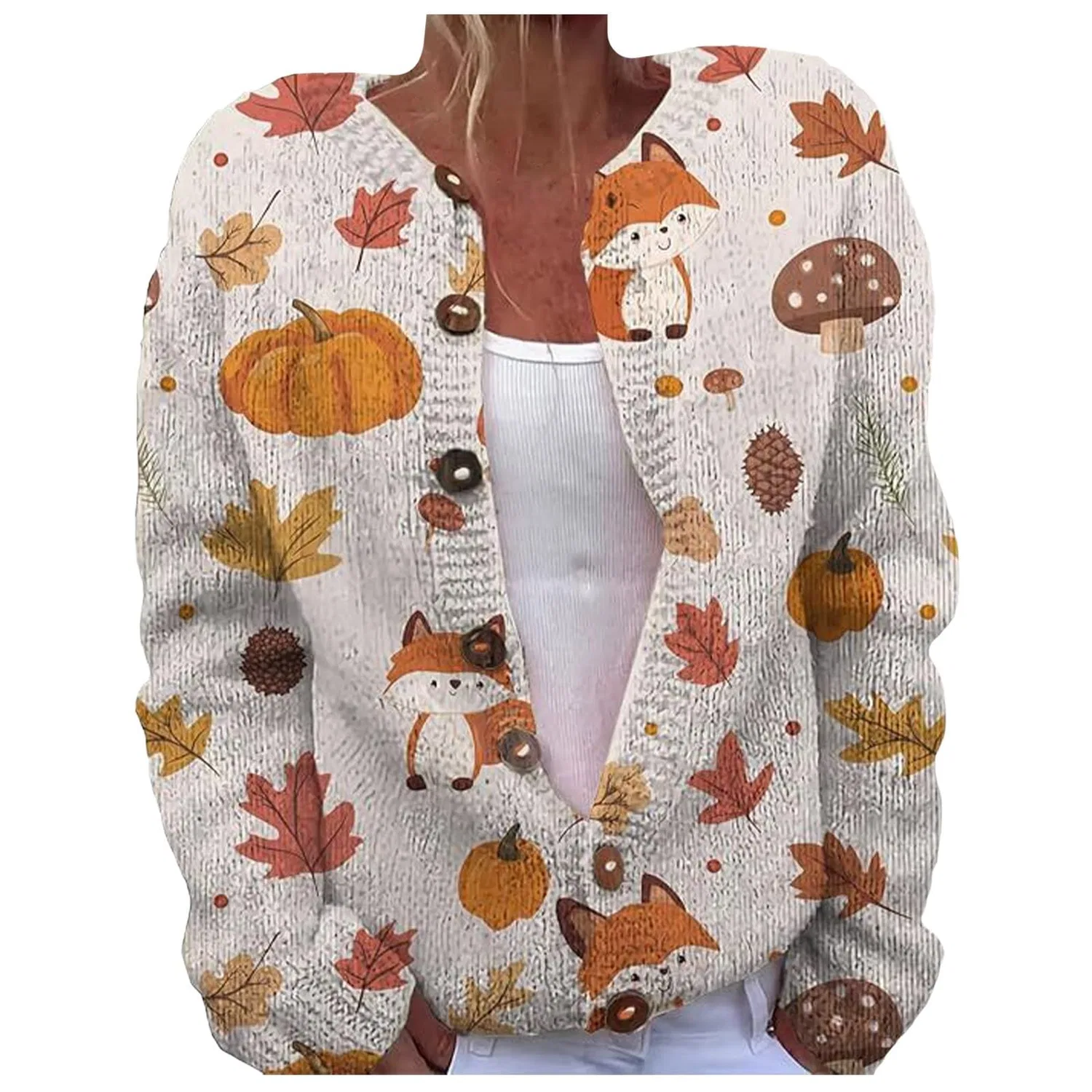 Женский кардиган с принтом Vintage Floral Print, Motivo 08