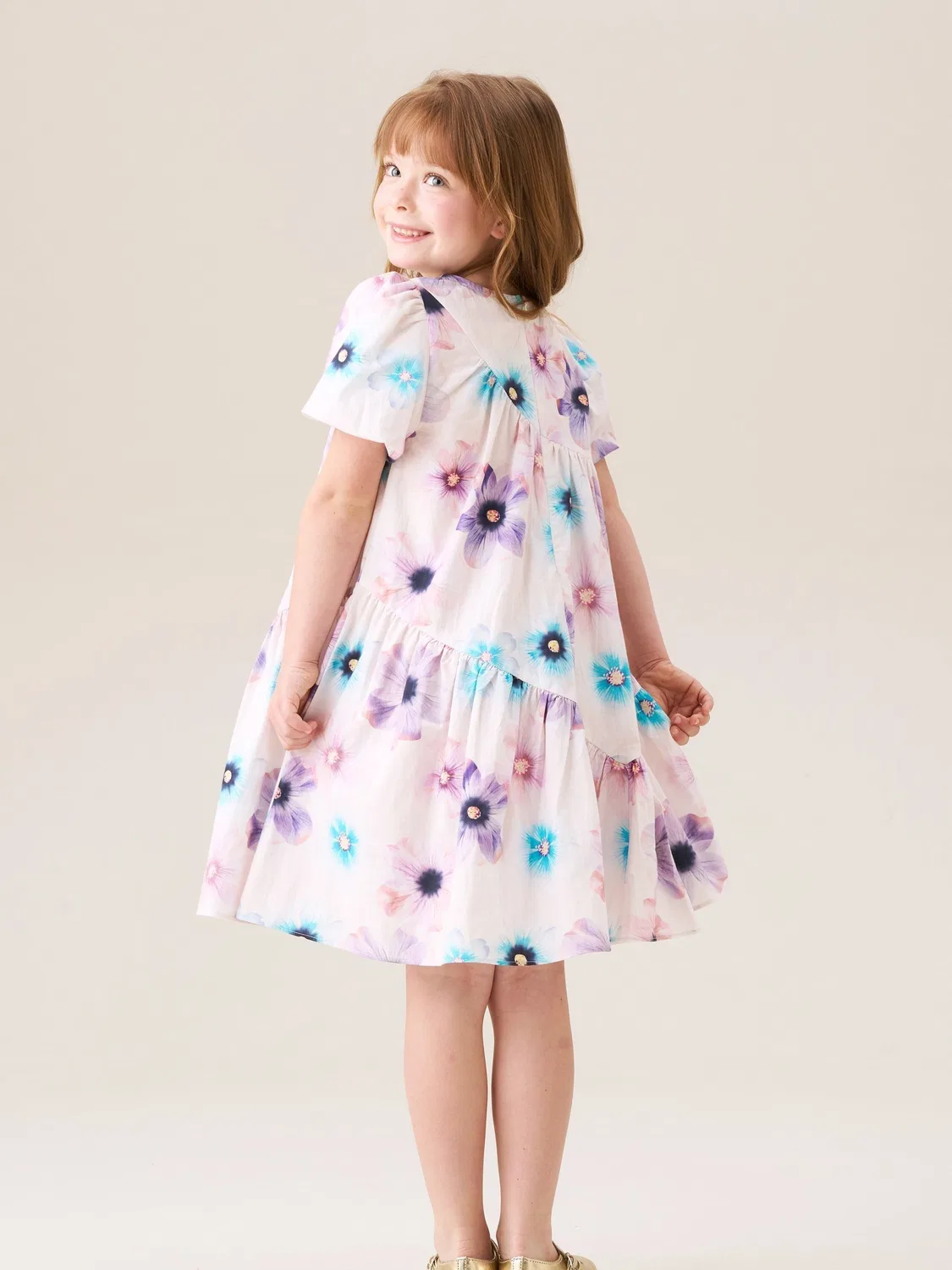 Платье асимметричное с принтом Jodie Angel & Rocket, белый — фото 3