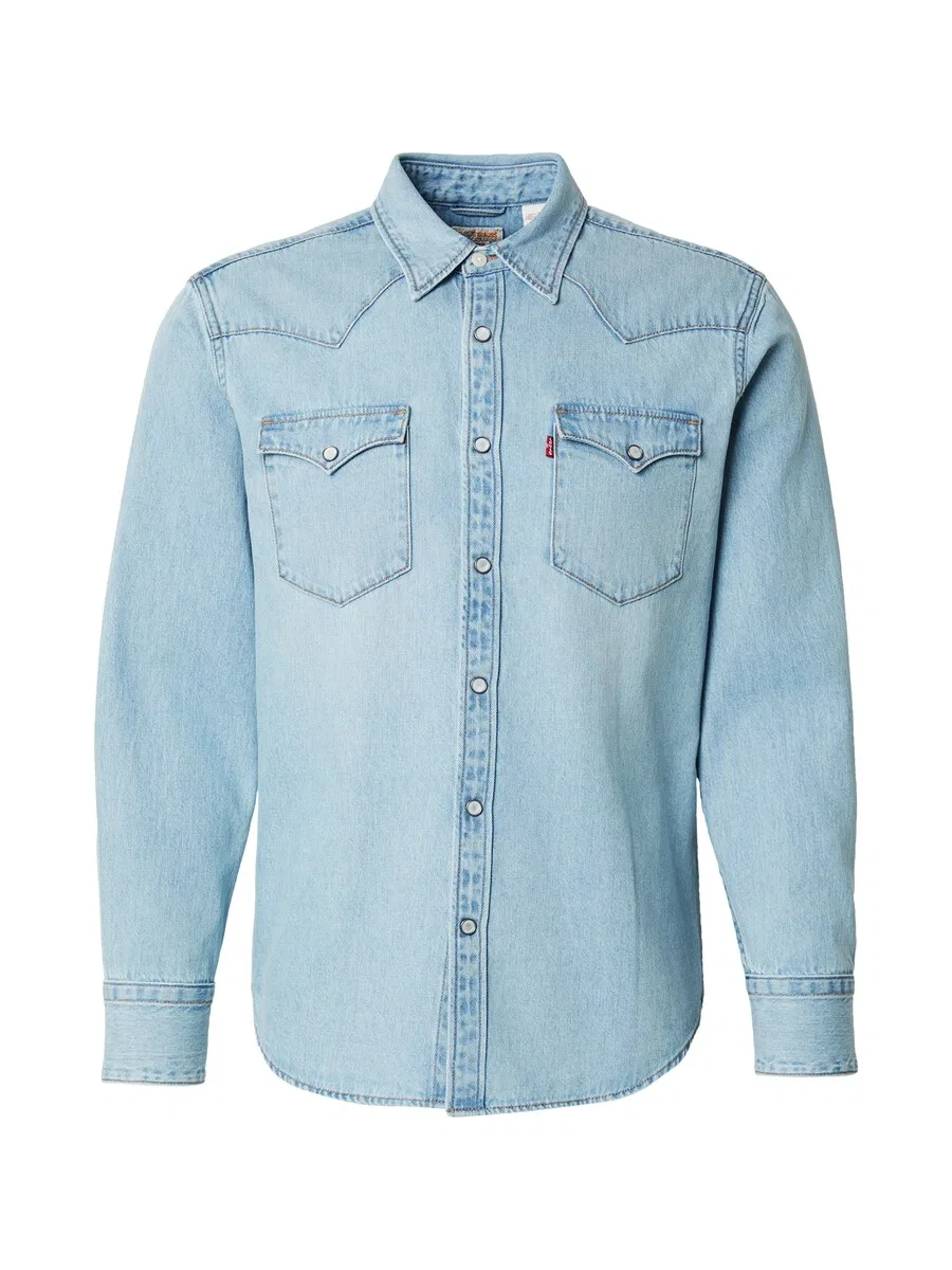 Рубашка LEVI'S Regular fit на пуговицах, цвет «Barstow Western Standard Fit», светло-голубой