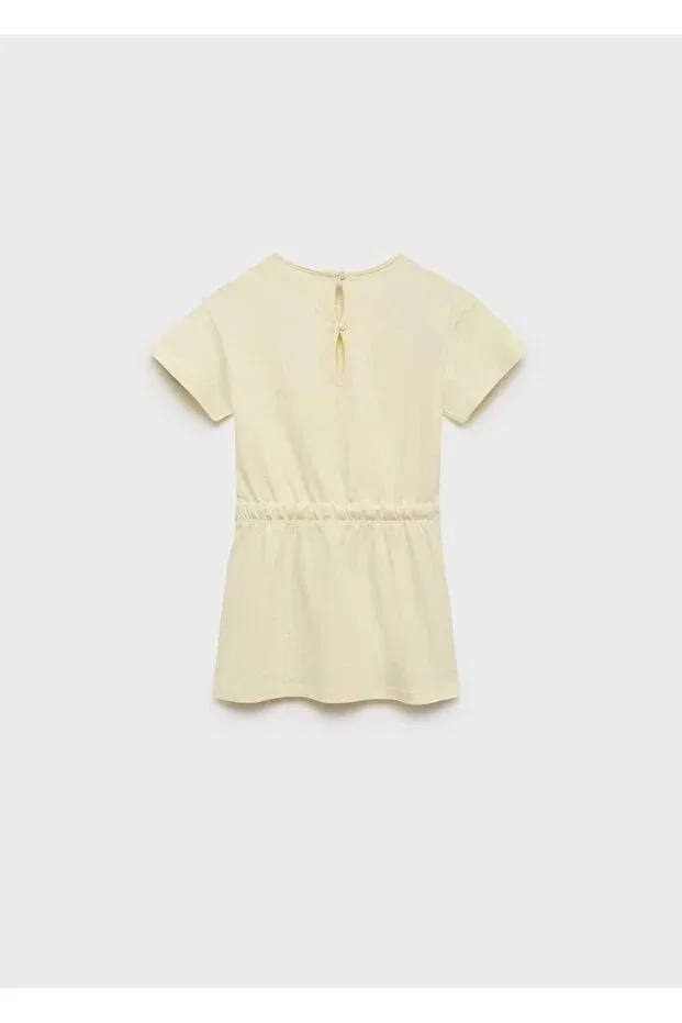 Детское платье для девочек хлопковое Mango Baby, Pastel Yellow — фото 2