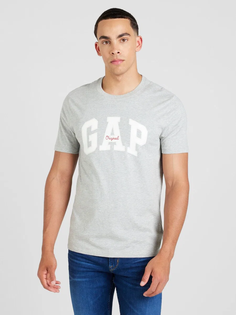 Рубашка GAP 'EVERYDAY' светло-серого цвета — фото 3