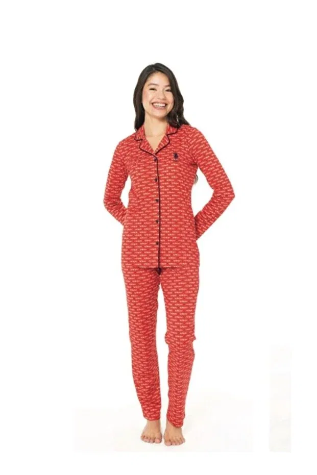 Женский хлопковый комплект пижамы Homewear U.S. Polo Assn., Red