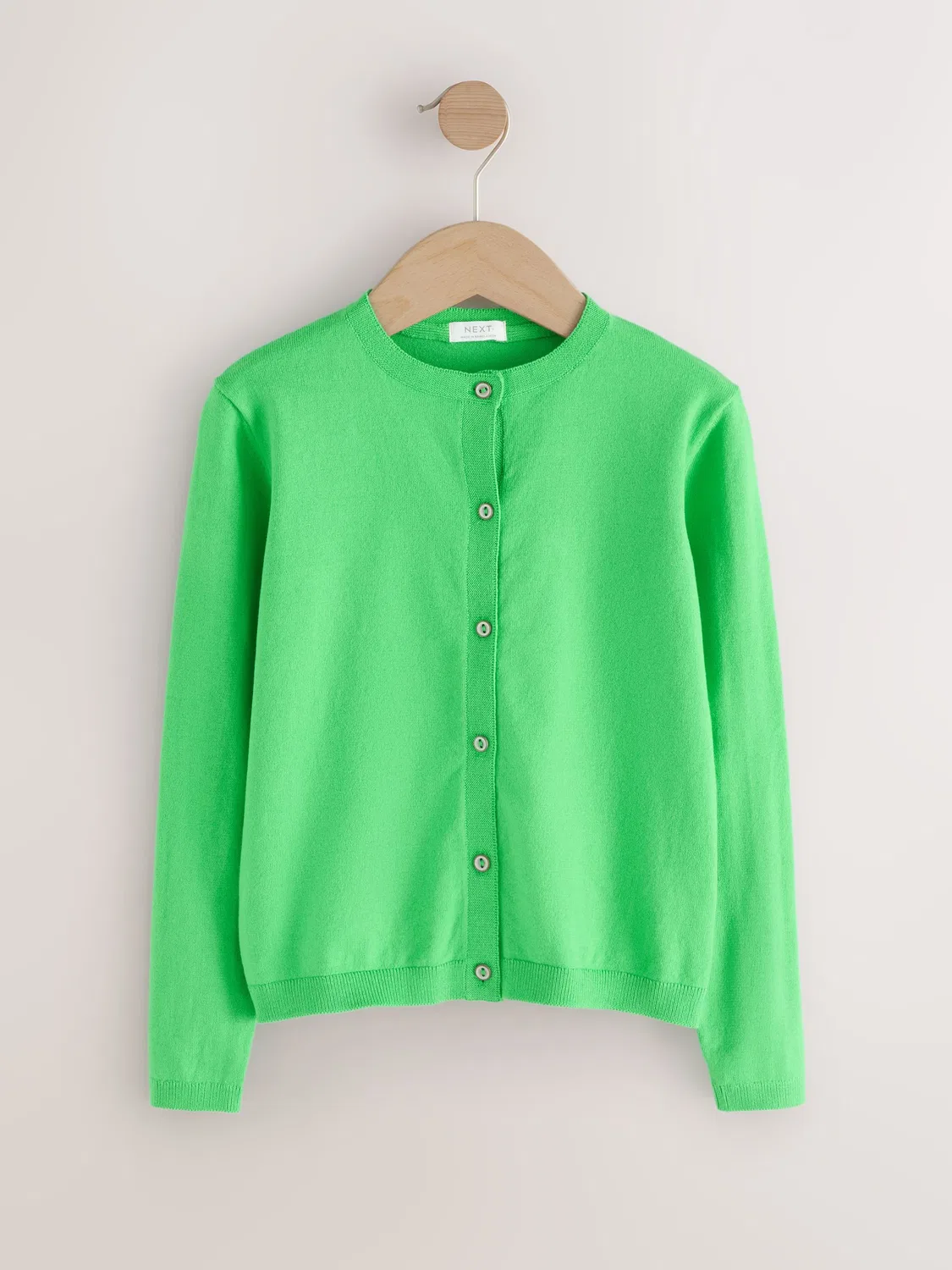 Кардиган из хлопка, Classic fit Next, ярко-зеленый — фото 4