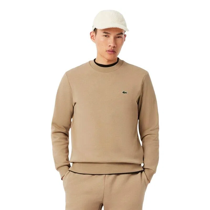 Мужской хлопковый пуловер Sport Bio Cotton Fleece Crew Lacoste, Beige — фото 2