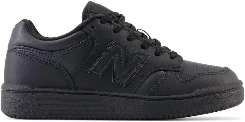Детские кроссовки для девочек со шнуровкой 480 V1 New Balance, Black — фото 3