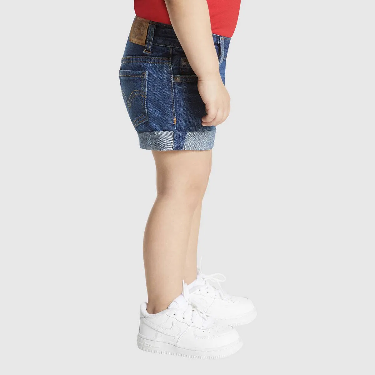 Короткие шорты для девочек 2-4 лет Levi's, Evie - Dark Wash — фото 2