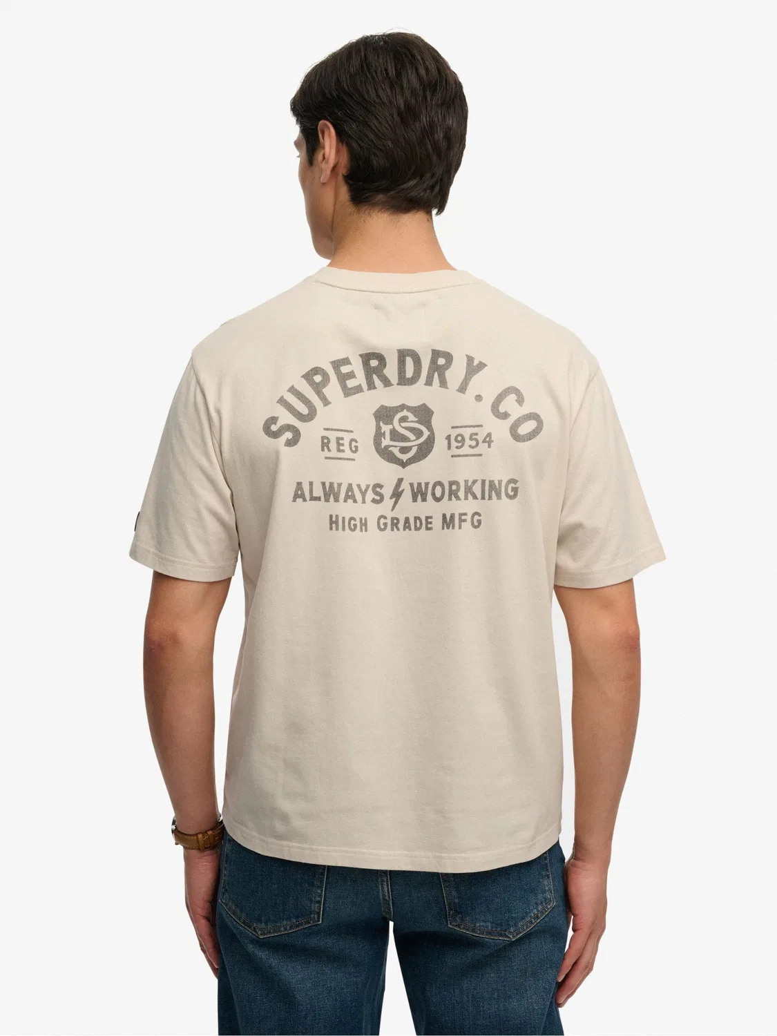 Футболка свободного кроя Heritage Biker Superdry, серый — фото 4