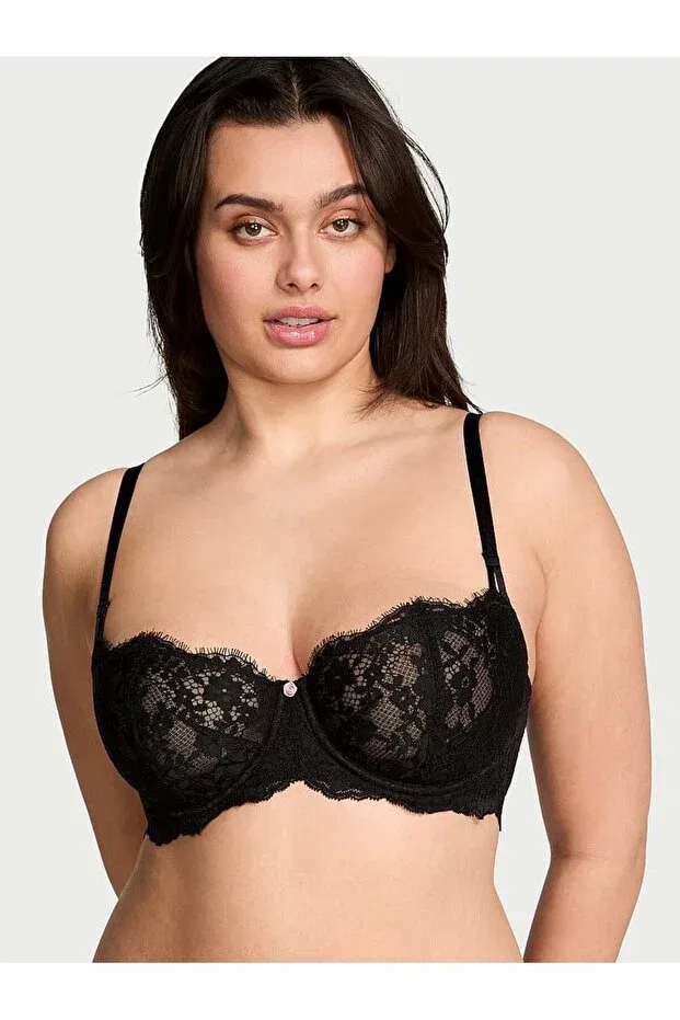 Женский кружевной бюстгальтер-балконет Wicked Victoria'S Secret, Black