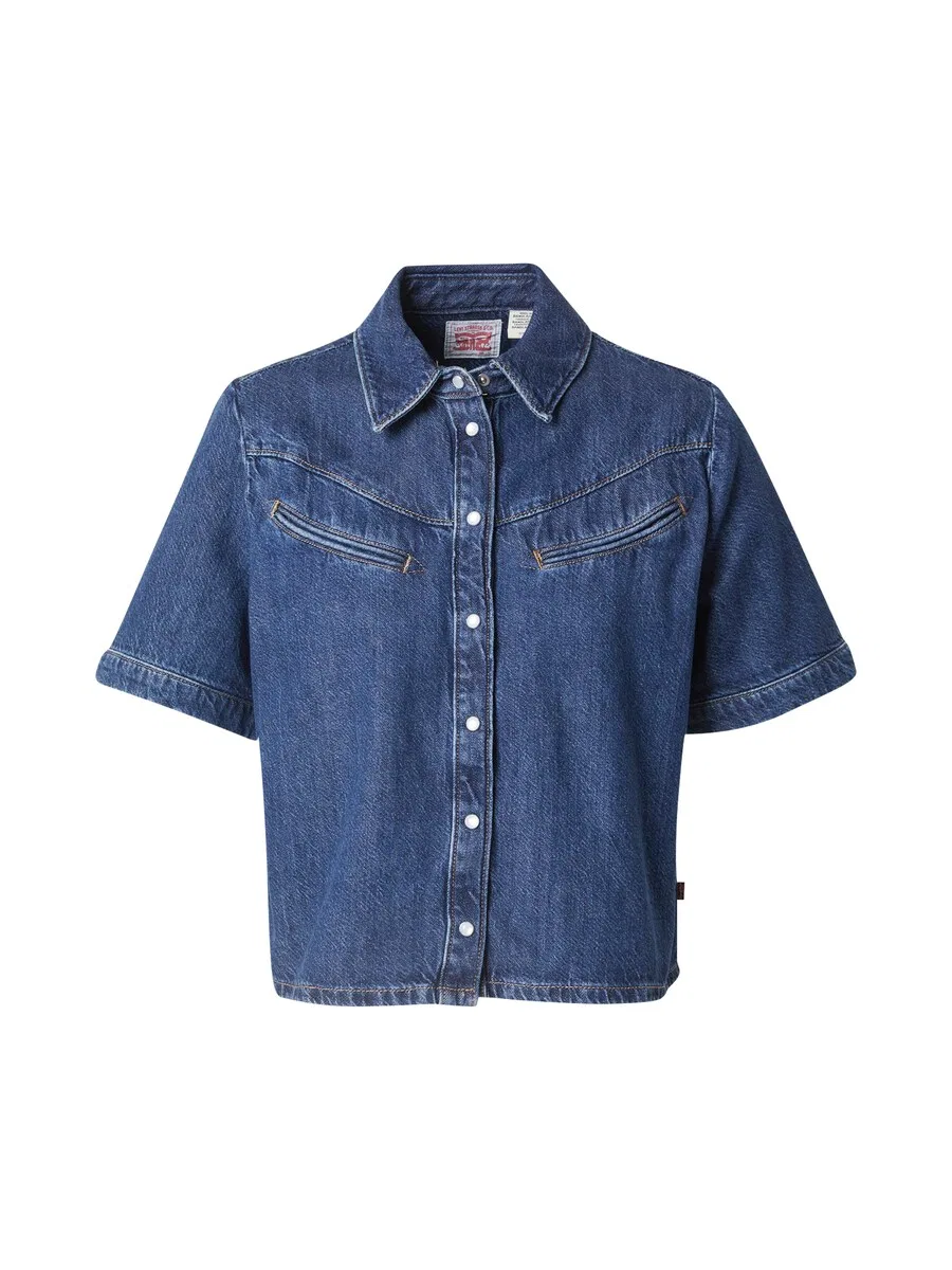 Блузка LEVI'S 'Rinoa Camp Shirt' темно-синего цвета