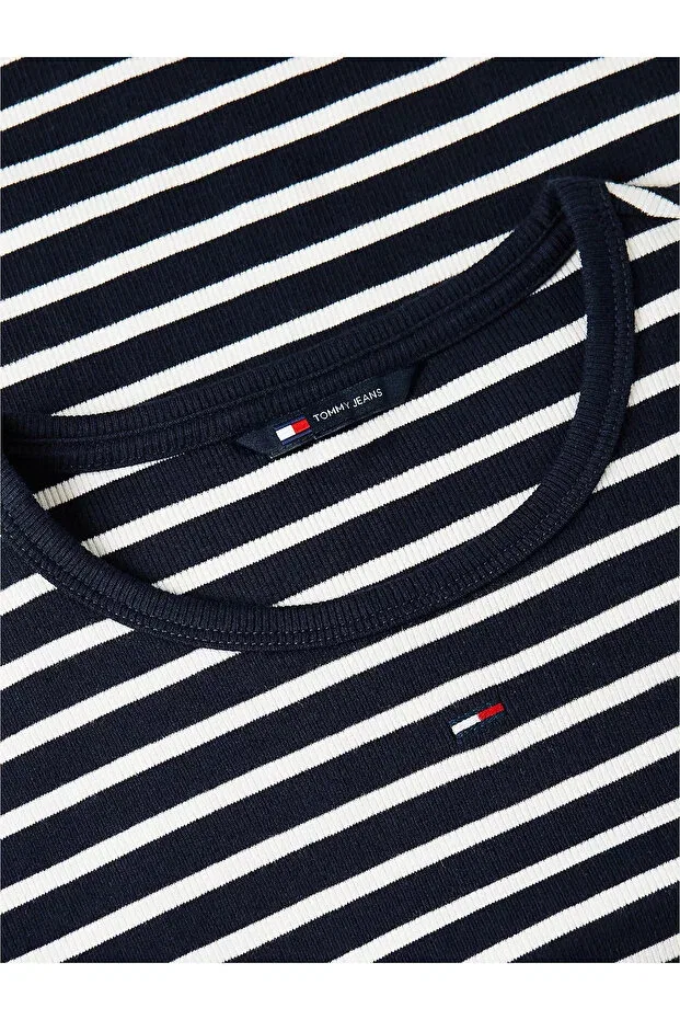 Женская футболка с принтом Tommy Hilfiger, Navy Blue-White — фото 3