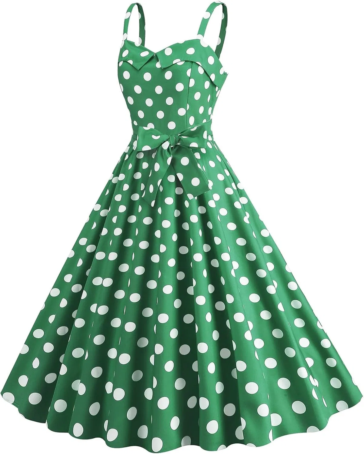 Женское платье с ретро-принтом Swing Dress, Green
