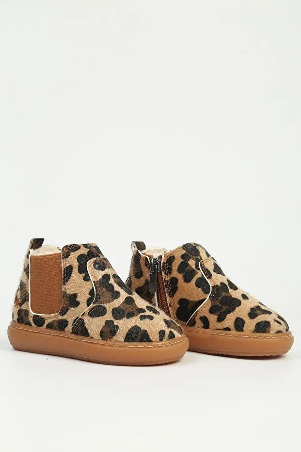 Детские ботинки для девочек с принтом Leopard kids boots bn-50179 Benetton, Leopard — фото 2