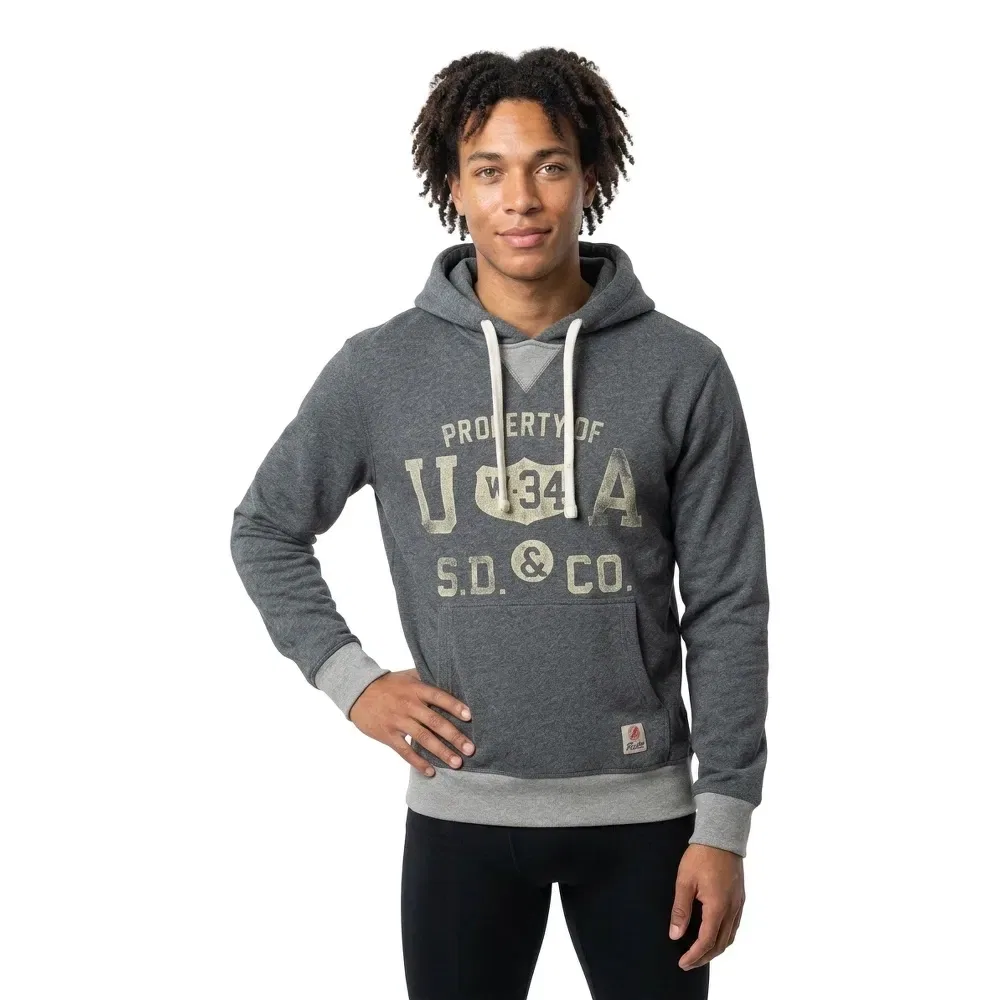 Мужской свободный худи с капюшоном Athletic Essentials Superdry, Grey — фото 3