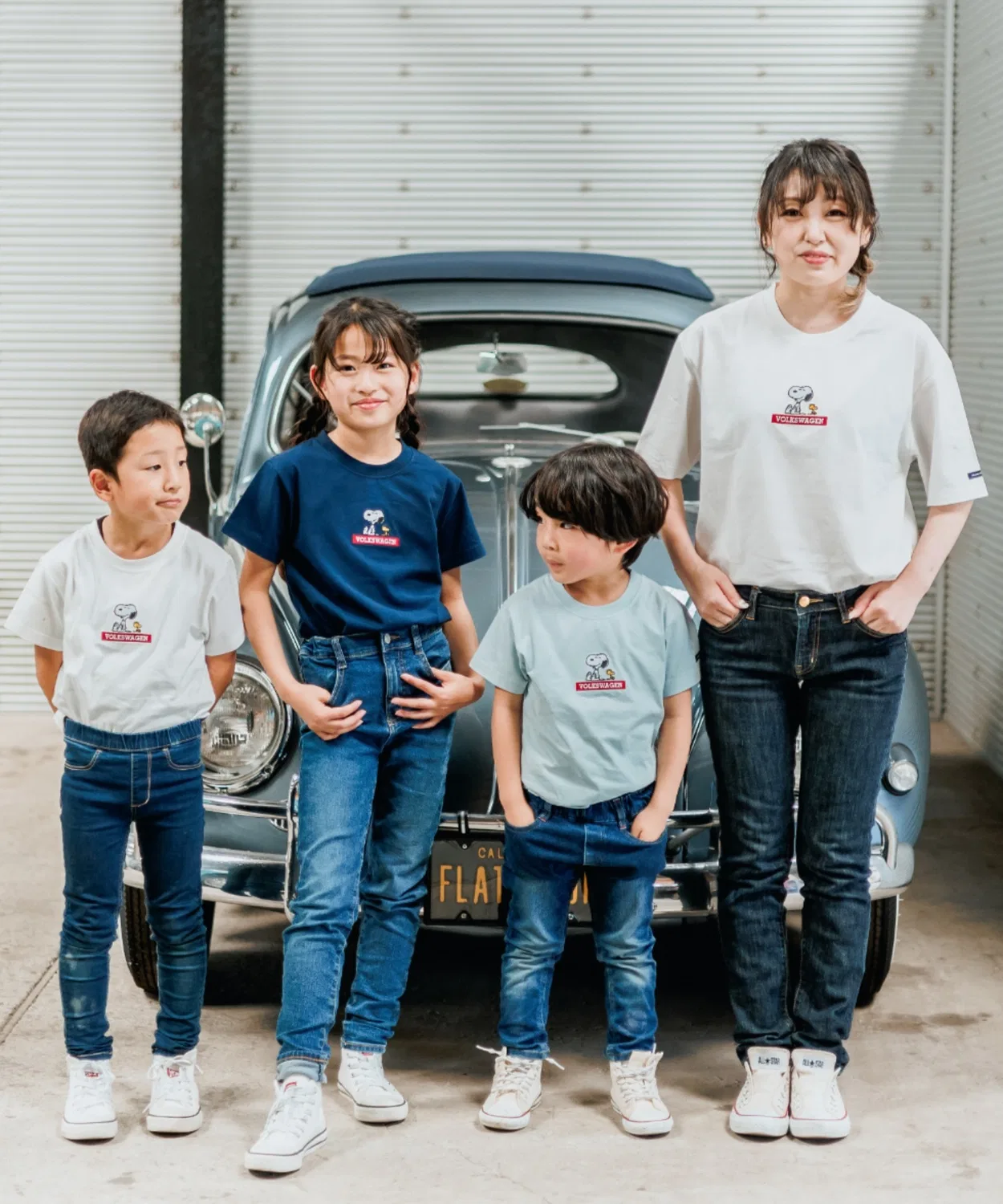 Детская футболка с коротким рукавом с вышивкой SNOOPY VOLKSWAGEN PEANUTS, Белый — фото 4