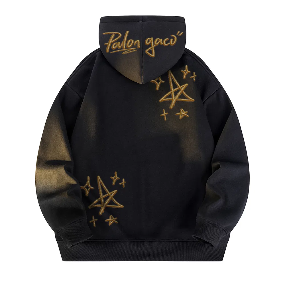 Детский худи с капюшоном, свободный крой Unisex Hooded Moderate Regular, PAL ONGACO, Black